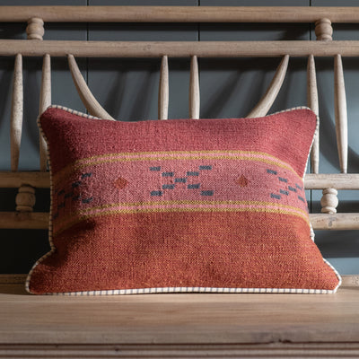 Russet Stripe Kilim Cushion Small