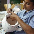 Christmas Medium Round Jug with Swags & Hares