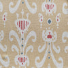 359S - Hand-printed Saffron Red & Blue Natasha Linen Stonewashed Panel (3m Approx.) - Sale