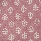 Hand-printed Damson Megha Rustic Linen/Stonewashed Panel (2.7m Approx.) - 354D