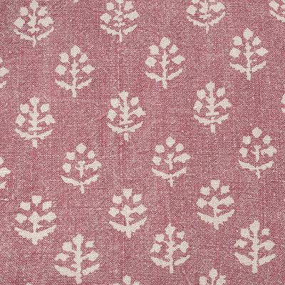 Hand-printed Damson Megha Rustic Linen/Stonewashed Panel (2.7m Approx.) - 354D