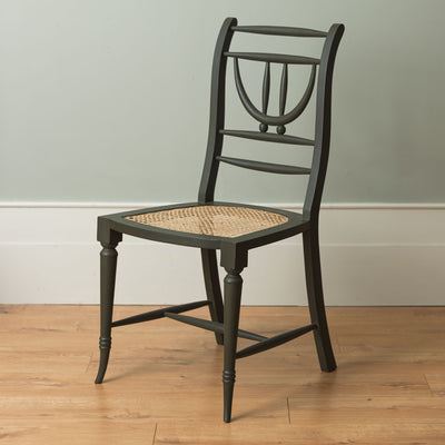 Painted Gustavian Dining Chair in Dark Olive