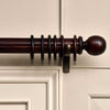 Dark Wood Reeded Curtain Pole – 150cm