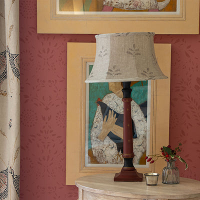 Deep Red Gold Star Standard Stick Lamp Base