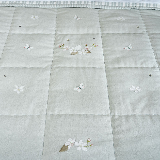 Duck Egg  Apple Blossom Quilt - Super King