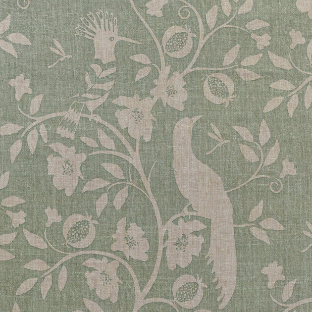 Large Returnable - Duck Egg Hoopoe Rustic Linen