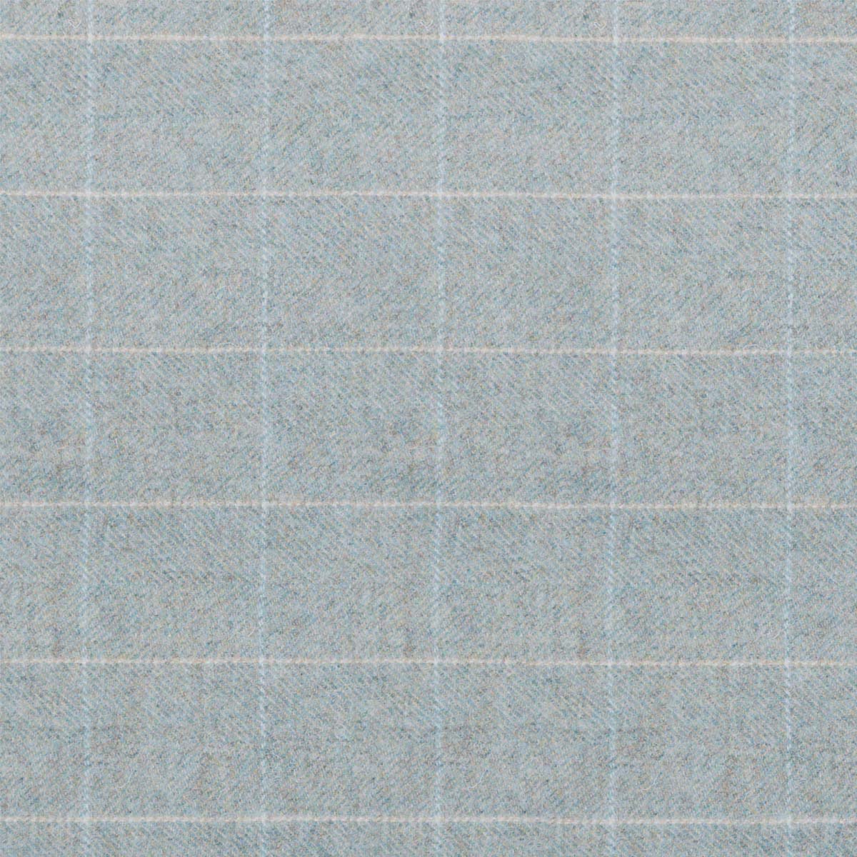 Small Non Returnable Sample of Duck Egg Ivory Herringbone Wool Tweed
