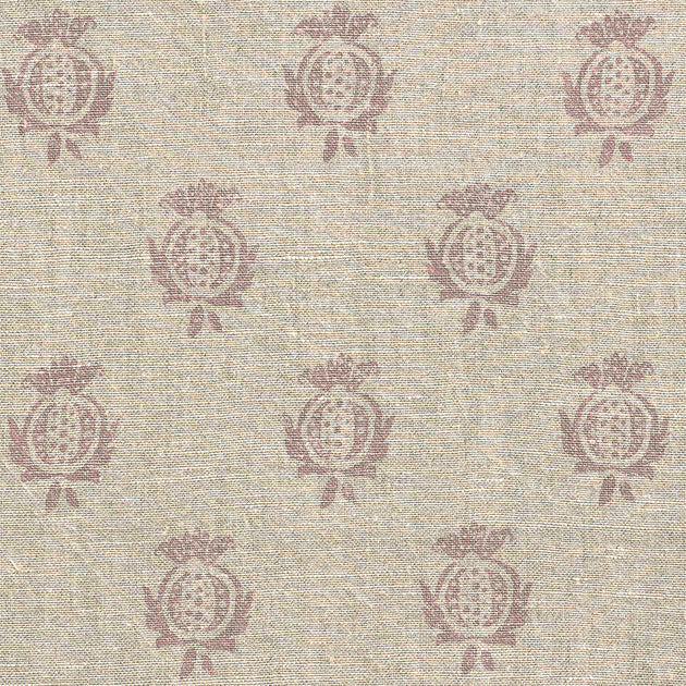 Dusky Pink Pomegranate Rustic Linen Stonewashed Panel (3m Approx.) - 356DP