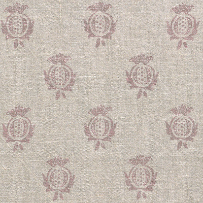 Dusky Pink Pomegranate Rustic Linen Stonewashed Panel (3m Approx.) - 356DP