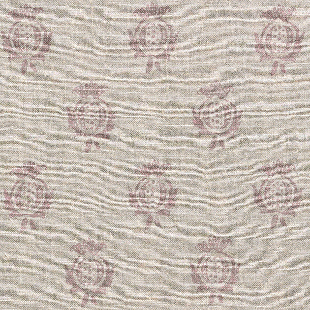 Dusky Pink Pomegranate Rustic Linen Stonewashed Panel (3m Approx.) - 356DP