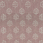 Hand-printed Dusky Mauve Megha Rustic Linen Stonewashed Panel - 354DM