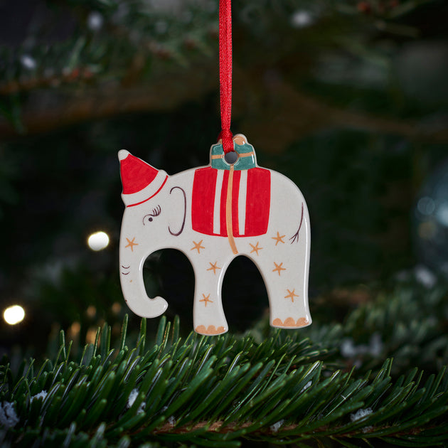Christmas Elephant Decoration