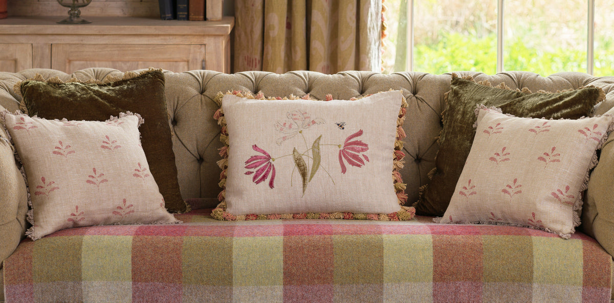 Embroidered, Linen, Velvet & Silk Cushions