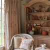Embroidered Summer Daisies Rustic Linen 3m Panel - 151