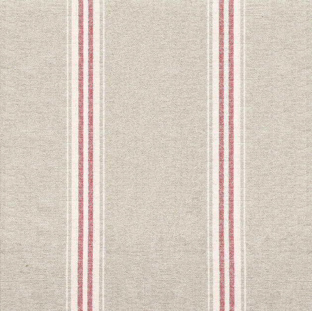 Beech Red Gustavian Stripe Cotton – Double Width - 289L