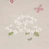 Hand-printed Ivory Hydrangea & Butterflies Linen – 310