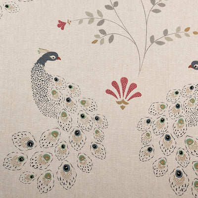 Roman blind in Hand-printed Blue Gold Peacocks 105cm (W) x 140cm (L)