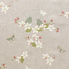 Hand-printed Ivory Apple Blossom Linen – Roll End - 2.3m