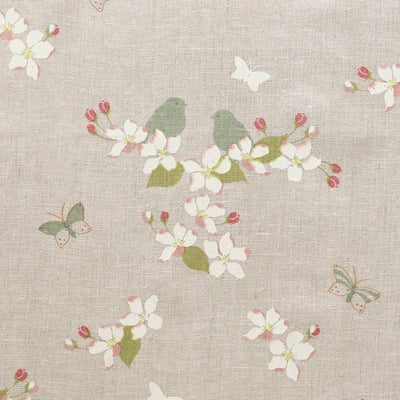 Hand-printed Ivory Apple Blossom Linen – 313