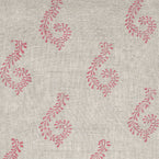 Hand-printed Red Shalini Linen – 323