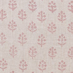 Hand-printed Dusky Mauve Megha Rustic Linen/Stonewashed Panel (3m Approx.) - 353DM