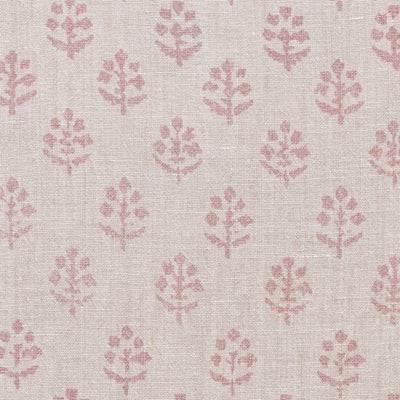 Hand-printed Dusky Mauve Megha Rustic Linen/Stonewashed Panel (3m Approx.) - 353DM