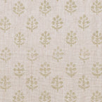 Hand-printed Faded Green Megha Rustic Linen/Stonewashed Panel (3m Approx.) - 353G