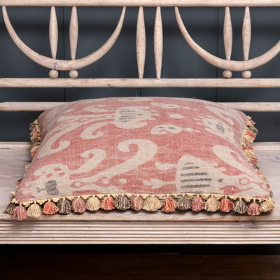 Faded Rose Natasha Large Seat Cushion with Tassels