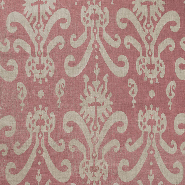 Hand-printed Faded Rose Sacha Linen - Stonewashed Panel (2.7m Approx.) - 360FR