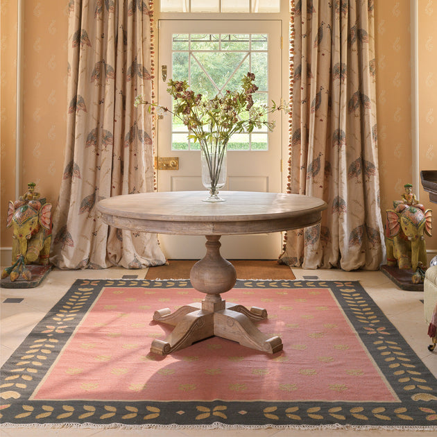 Hand-woven Wool Kilim - Faded Rose Tulip