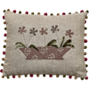 Flower Pot Rustic Linen Cushion