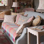 Egyptian Geese Rustic Linen Cushion