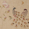 Framed Embroidered Wallhanging - Golden Peacocks