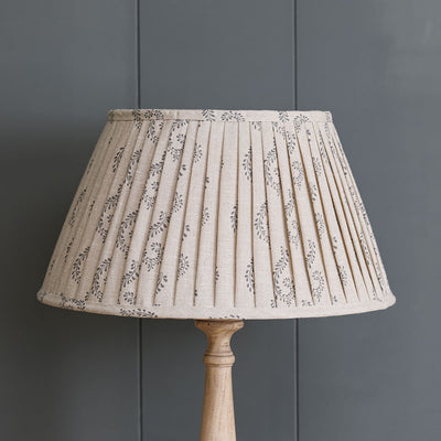 Graphite Shalini Pleated Linen Lampshade