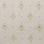 Hand-printed Green Anushka on Rustic Linen – 317G