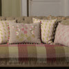 Green Pink Bloomsbury Linen Cushion