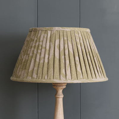 Green Gold Sacha Pleated Linen Lampshade