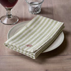 Green Ivory Stripe Napkin (Set of 4)