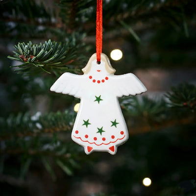 Christmas Green Star Angel Decoration - Seconds