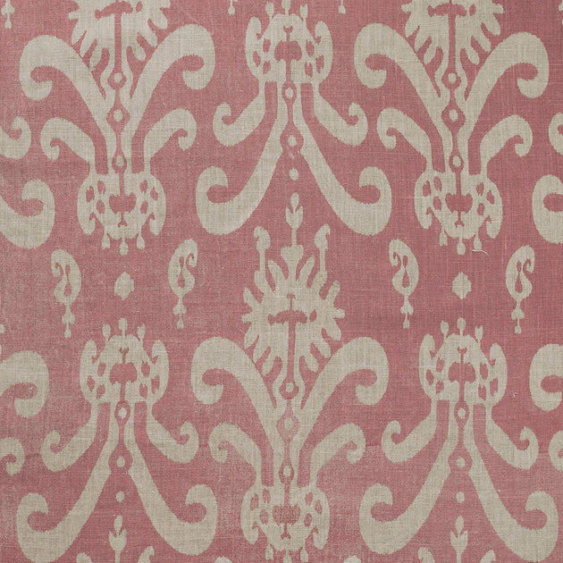 Hand-printed Faded Rose Sacha Linen - Stonewashed Panel (2.7m Approx.) - 360FR