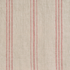 Red Hartford Stripe on Rustic Linen - Stonewashed Panel (2.7m Approx.) - 295
