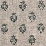 Indigo Pomegranate Rustic Stonewashed Linen