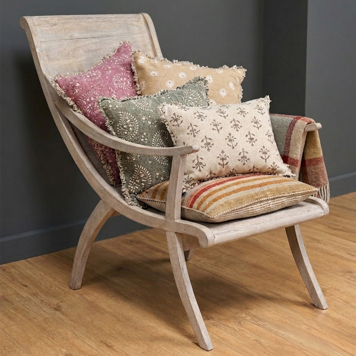 Sample - Indoor Deckchair in Weathered Acacia wood