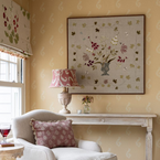 Saffron Ivory Large Shalini Wallpaper