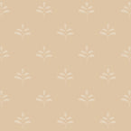 Wheat/Ivory Leaf Wallpaper