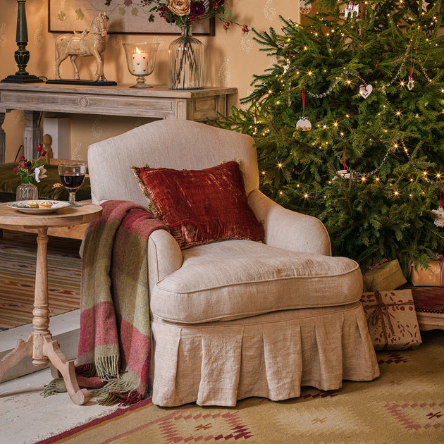 Lydia Chair - Box pleated skirt