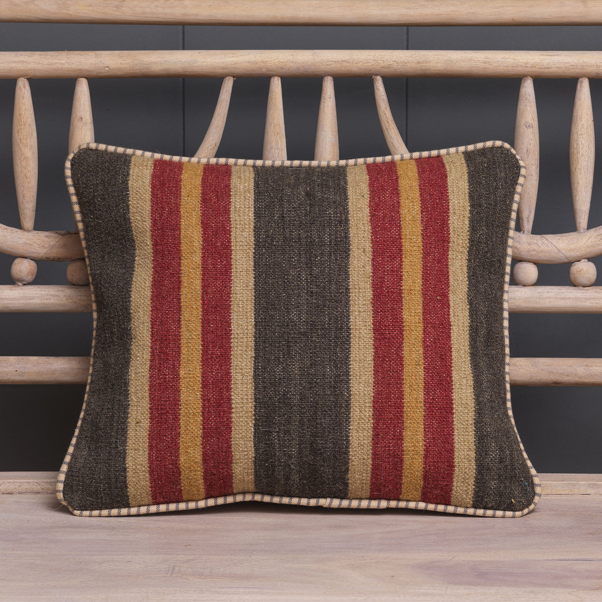 Madras Stripe Kilim Cushion