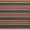 Charcoal Saffron Madras Stripe - Wool Kilim Runner