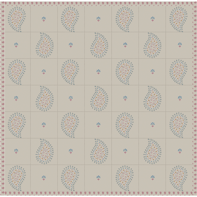 Smokey Blue Embroidered Malathi Quilt