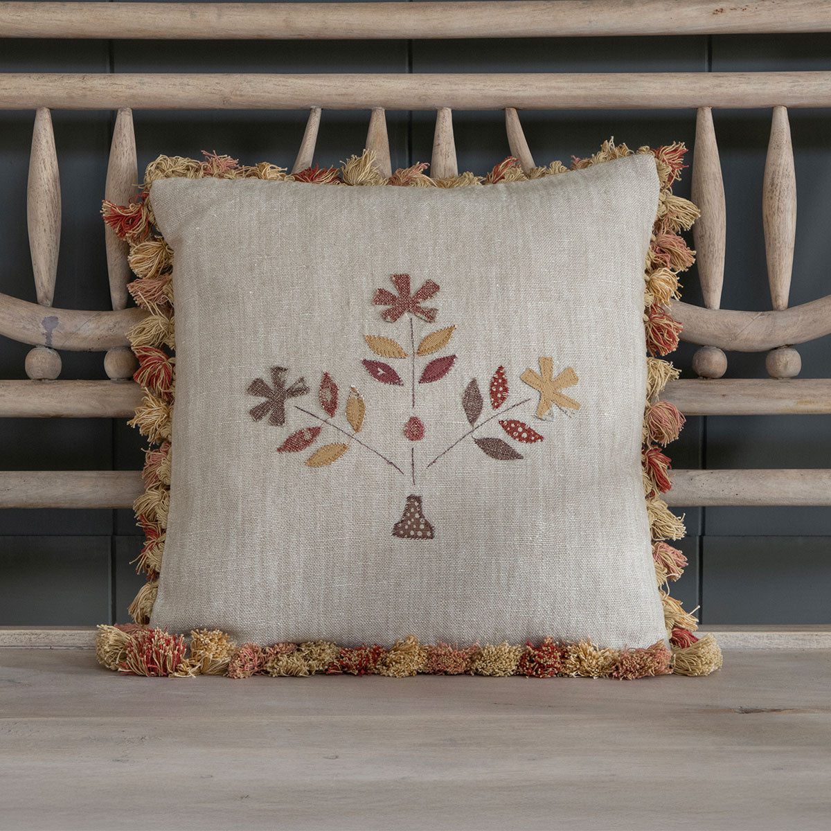 Saffron Freja Rustic Linen Cushion